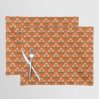 Retro Pink Floral Bunches Pattern - Terracotta  Placemat Gallery Image 1