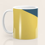 Envelope - Minimalist Geometric Color Block in Light Mustard Yellow, Navy Blue, and Gray Coffee Mug Gallery Image 3