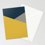 Envelope - Minimalist Geometric Color Block in Light Mustard Yellow, Navy Blue, and Gray Stationery Card Gallery Image 2
