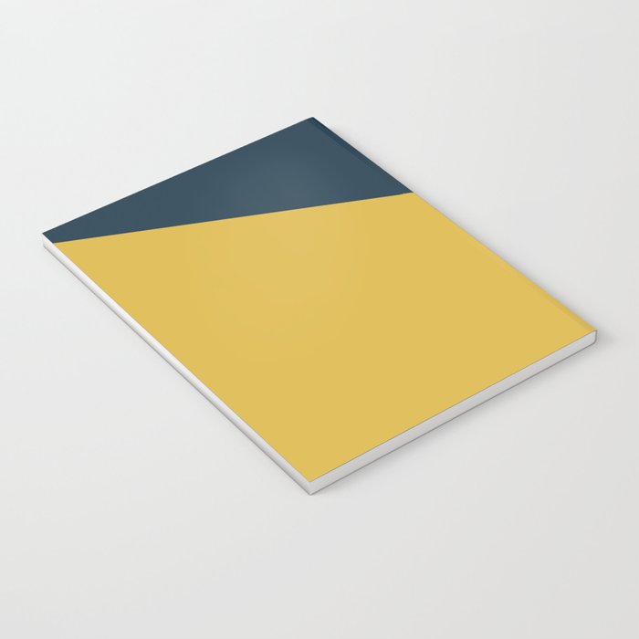 Envelope - Minimalist Geometric Color Block in Light Mustard Yellow, Navy Blue, and Gray Notebook Gallery Image 3