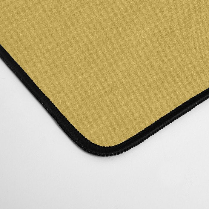 Envelope - Minimalist Geometric Color Block in Light Mustard Yellow, Navy Blue, and Gray Desk Mat Gallery Image 4