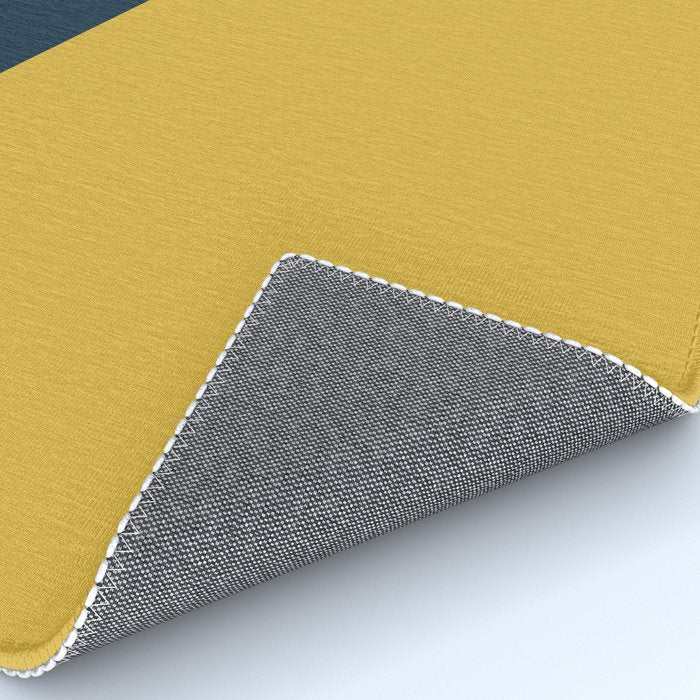 Envelope - Minimalist Geometric Color Block in Light Mustard Yellow, Navy Blue, and Gray Rug Gallery Image 4