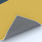 Envelope - Minimalist Geometric Color Block in Light Mustard Yellow, Navy Blue, and Gray Rug Gallery Image 4