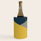 Envelope - Minimalist Geometric Color Block in Light Mustard Yellow, Navy Blue, and Gray Wine Chiller Gallery Image 1