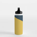 Envelope - Minimalist Geometric Color Block in Light Mustard Yellow, Navy Blue, and Gray Water Bottle Gallery Image 3