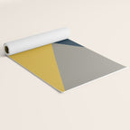 Envelope - Minimalist Geometric Color Block in Light Mustard Yellow, Navy Blue, and Gray Yoga Mat Gallery Image 2