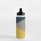 Envelope - Minimalist Geometric Color Block in Light Mustard Yellow, Navy Blue, and Gray Water Bottle Gallery Image 2