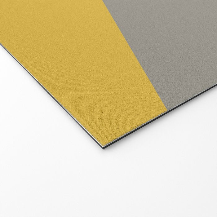 Envelope - Minimalist Geometric Color Block in Light Mustard Yellow, Navy Blue, and Gray Welcome Mat Gallery Image 2