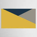 Envelope - Minimalist Geometric Color Block in Light Mustard Yellow, Navy Blue, and Gray Tablecloth Gallery Image 2