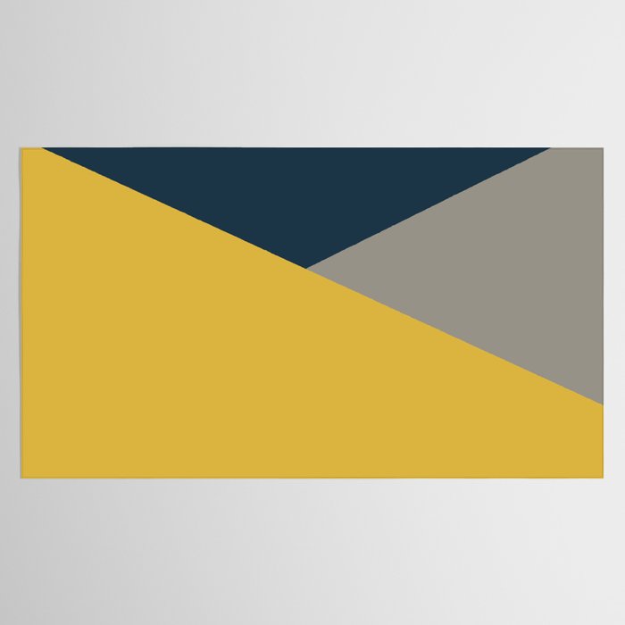 Envelope - Minimalist Geometric Color Block in Light Mustard Yellow, Navy Blue, and Gray Tablecloth Gallery Image 2