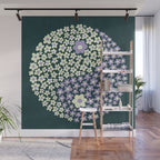Floral yin-yang Wall Mural Gallery Image 1
