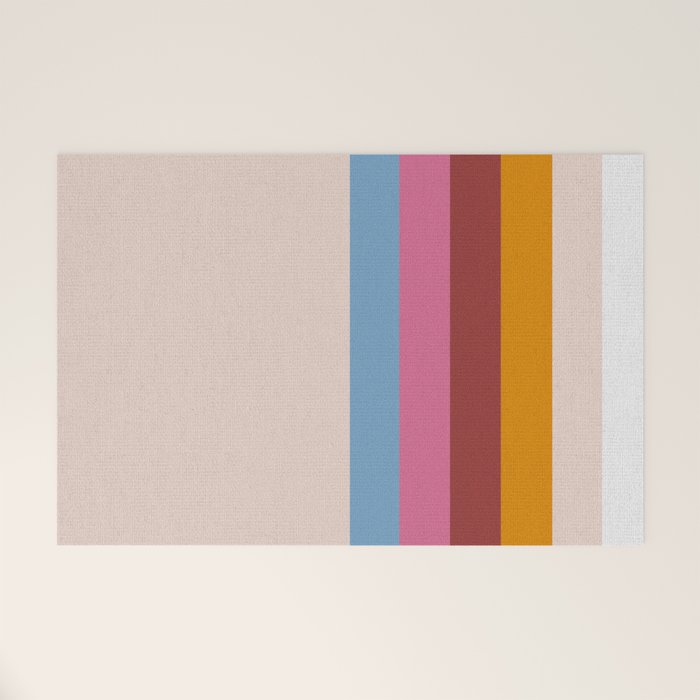Modern Abstract Rainbow Welcome Mat Gallery Image 1
