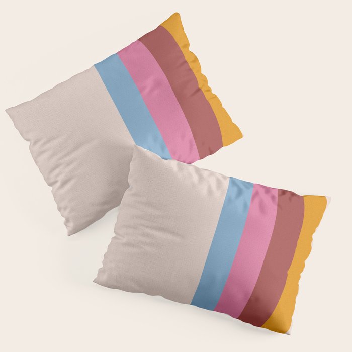 Modern Abstract Rainbow Pillow Sham Gallery Image 3