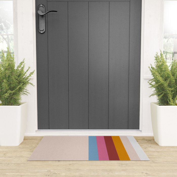 Modern Abstract Rainbow Welcome Mat Gallery Image 3