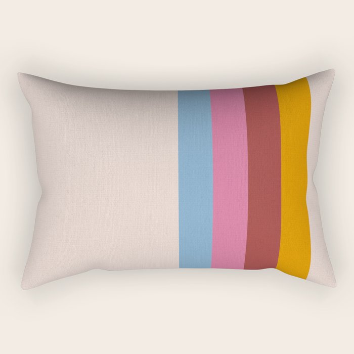 Modern Abstract Rainbow Rectangular Pillow Gallery Image 1