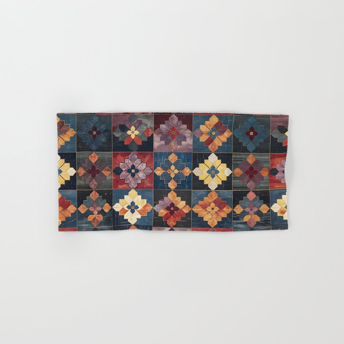 Amethyst Trail Patchwork Bath Towel Gallery Image 1