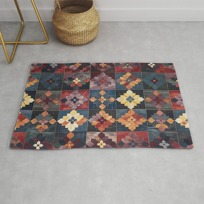 Amethyst Trail Patchwork Rug Gallery Image 1