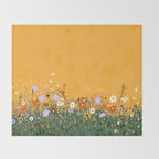 Meadow in summer yellow  Throw Blanket Gallery Image 2