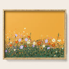 Meadow in summer yellow  Serving Tray Gallery Image 1