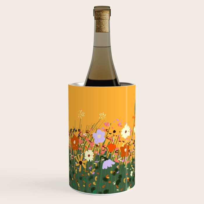 Meadow in summer yellow  Wine Chiller Gallery Image 3