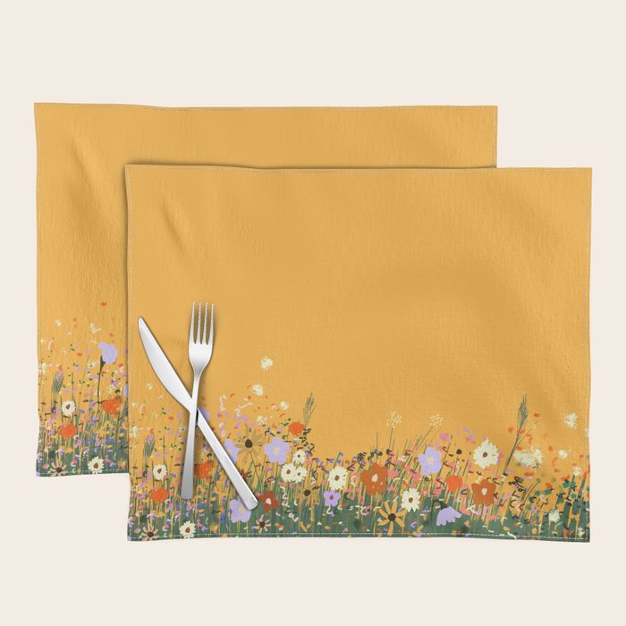 Meadow in summer yellow  Placemat Gallery Image 1