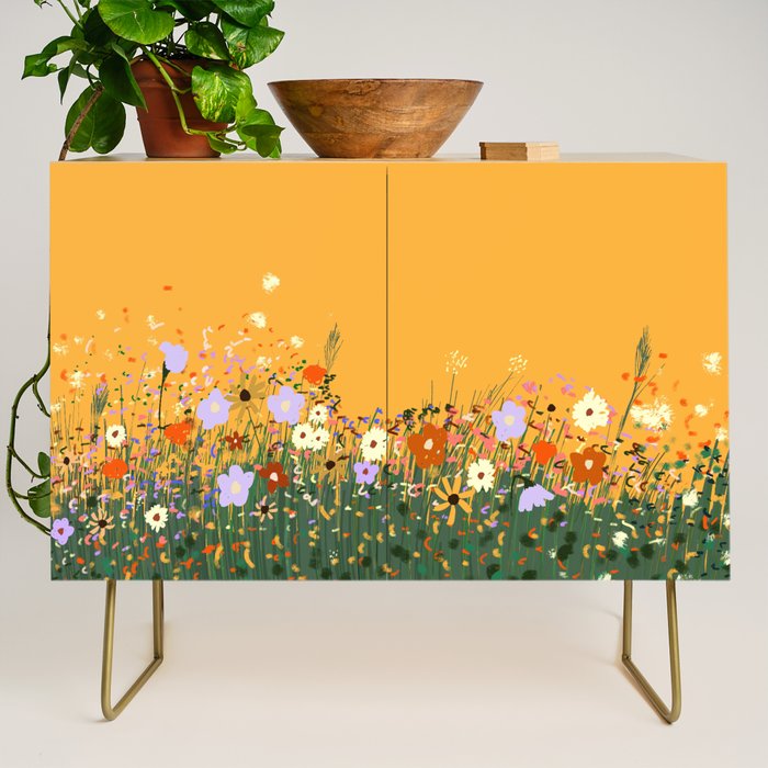 Meadow in summer yellow  Credenza Gallery Image 1