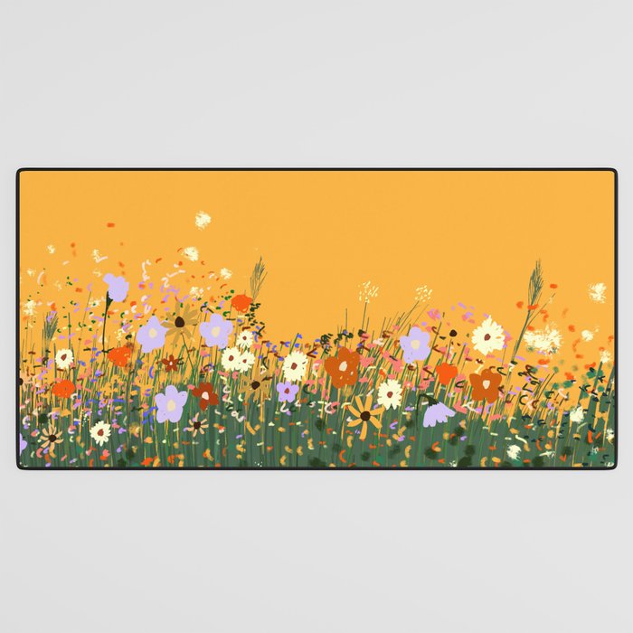 Meadow in summer yellow  Desk Mat Gallery Image 3