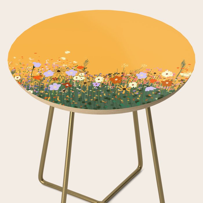 Meadow in summer yellow  Side Table Gallery Image 2