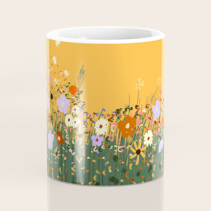 Meadow in summer yellow  Coffee Mug Gallery Image 4