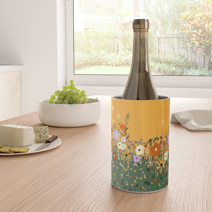 Meadow in summer yellow  Wine Chiller Gallery Image 4