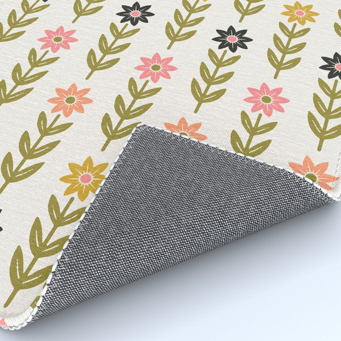 Hand-drawn Wildflowers -  Pink & Gold Rug Gallery Image 4