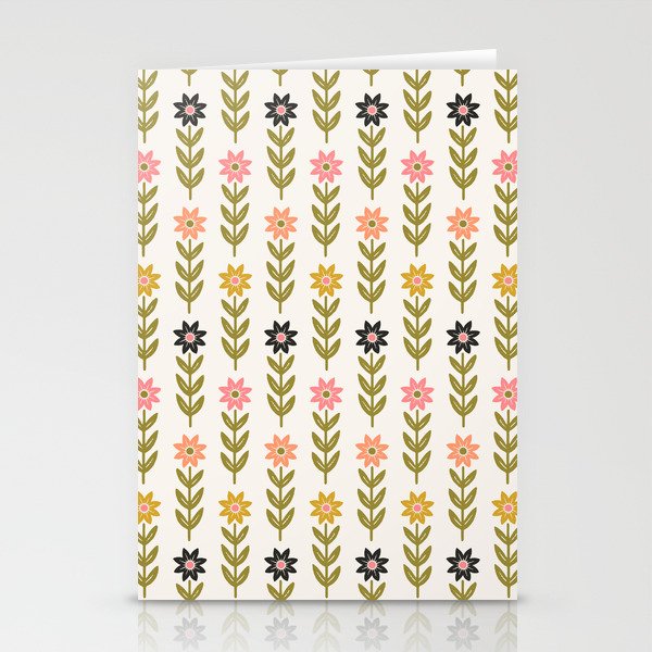 Hand-drawn Wildflowers -  Pink & Gold Stationery Card Gallery Image 2