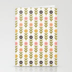 Hand-drawn Wildflowers -  Pink & Gold Stationery Card Gallery Image 2