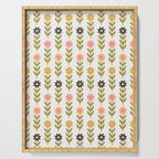 Hand-drawn Wildflowers -  Pink & Gold Serving Tray Gallery Image 1