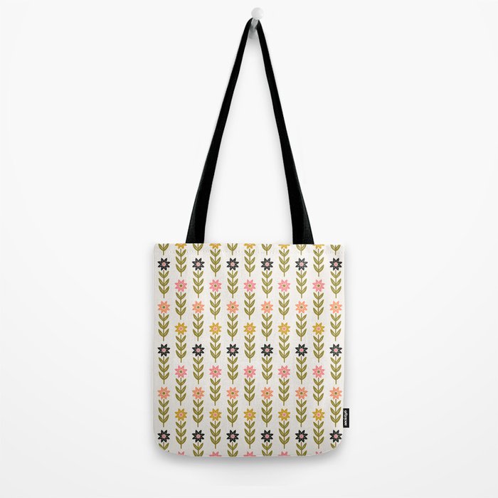 Hand-drawn Wildflowers -  Pink & Gold Tote Bag Gallery Image 2