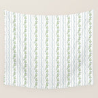 Soft Blue Green Emma Stripe Wall Tapestry Gallery Image 4