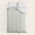 Soft Blue Green Emma Stripe Duvet Cover Gallery Image 6