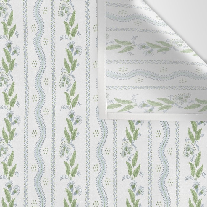 Soft Blue Green Emma Stripe Wall Tapestry Gallery Image 3