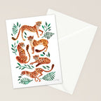 Cheetah Collection - Orange & Green Palette Stationery Card Gallery Image 2