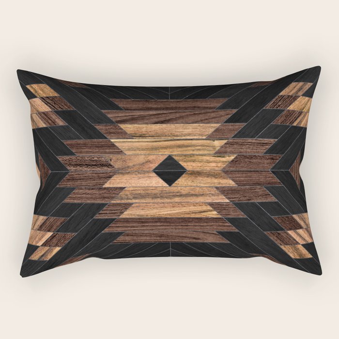 Urban Tribal Pattern No.7 - Aztec - Wood Rectangular Pillow Gallery Image 1