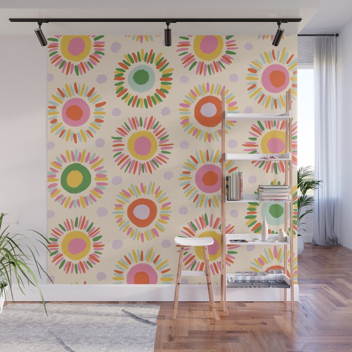 Sunny pattern Wall Mural Gallery Image 1