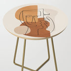Abstract Clay Faces I Side Table Gallery Image 2