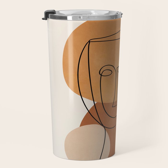 Abstract Clay Faces I Travel Mug Gallery Image 3