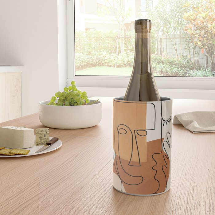 Abstract Clay Faces I Wine Chiller Gallery Image 4