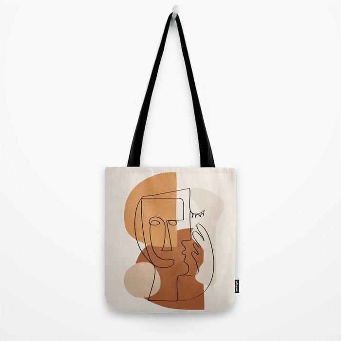 Abstract Clay Faces I Tote Bag Gallery Image 2