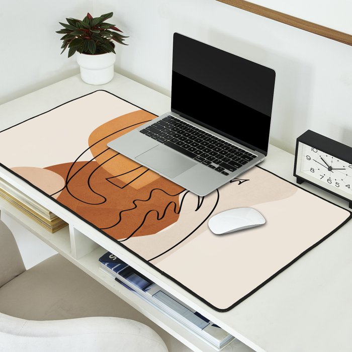 Abstract Clay Faces I Desk Mat Gallery Image 2