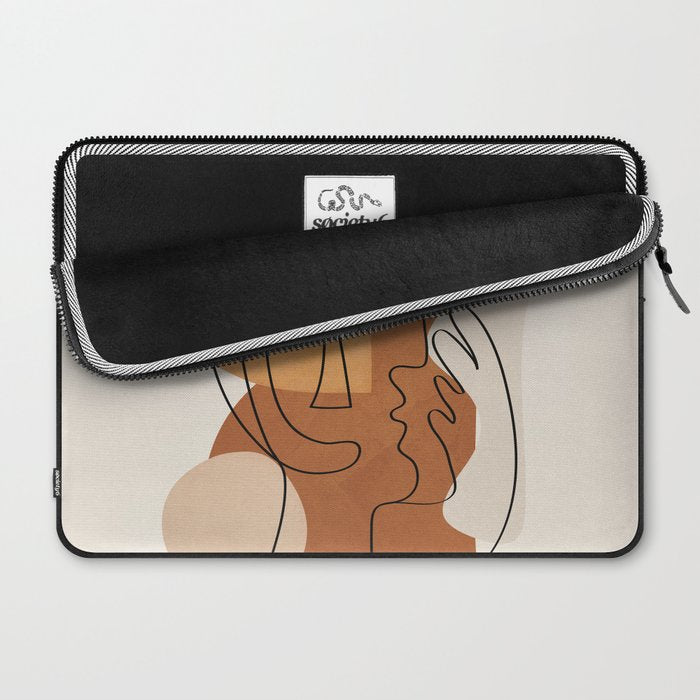 Abstract Clay Faces I Laptop Sleeve Gallery Image 2