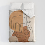 Abstract Clay Faces I Duvet Cover Gallery Image 6