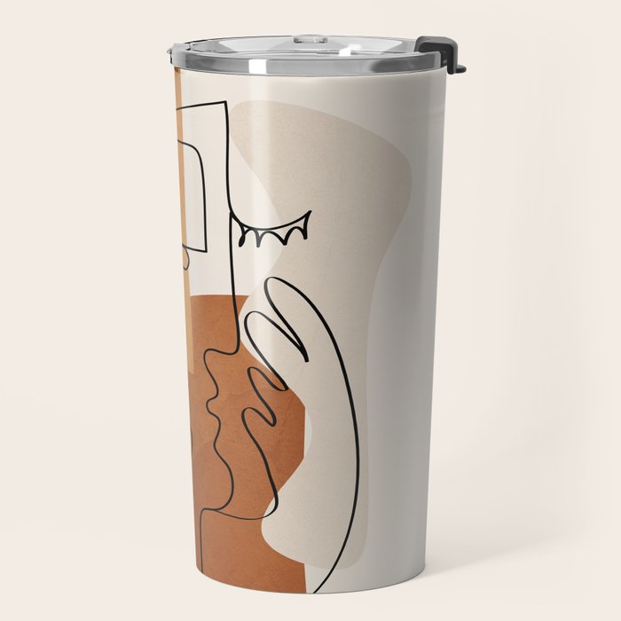 Abstract Clay Faces I Travel Mug Gallery Image 2