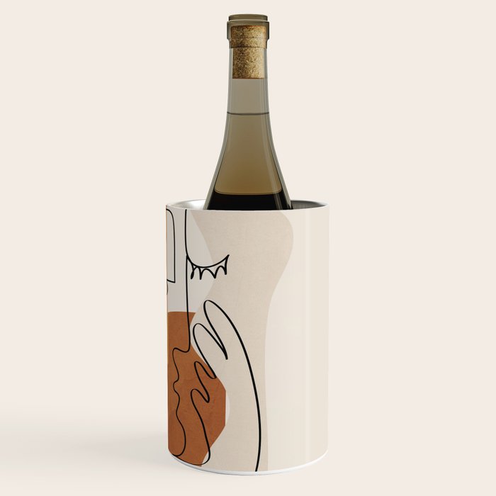 Abstract Clay Faces I Wine Chiller Gallery Image 3